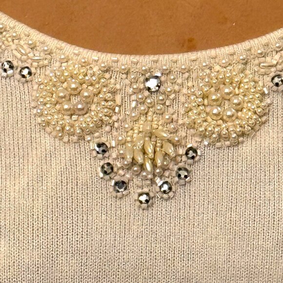 Lot 2 Vintage Y2K Womens Top Sweater XS / Petite Beaded Blouse Fairy Knit - Picture 6 of 16
